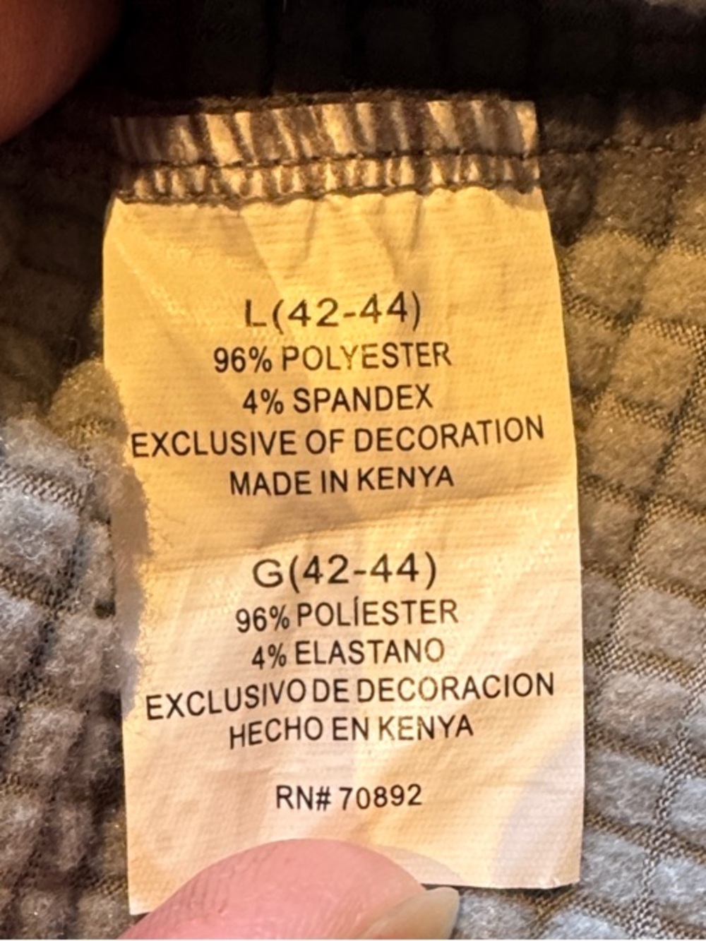 Micro-grid hoodie - lightweight - gray - Picture 7 of 9